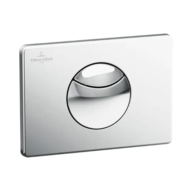 Villeroy & Boch ViConnect - Pulsador de descarga de WC E100, cromo 92248561