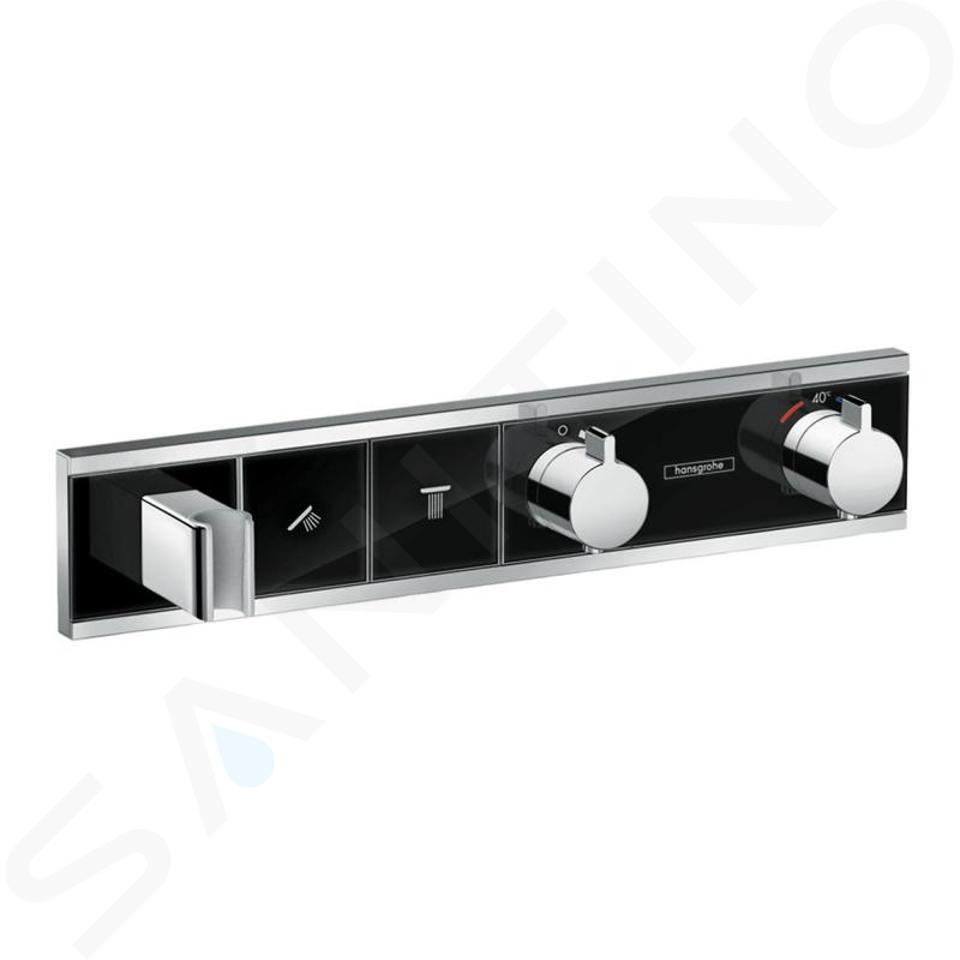 Hansgrohe RainSelect - Afbouwdeel voor thermostatische douchekraan voor 2 functies, zwart/chroom 15355600