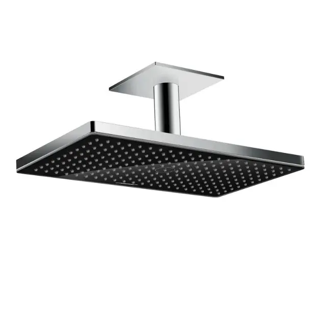 Hansgrohe Rainmaker Select - Rociador de ducha 460, brazo de ducha 10 cm, negro/cromo 24002600