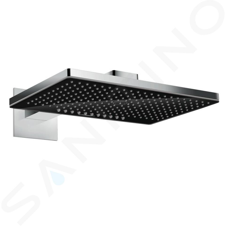 Hansgrohe Rainmaker Select - Deszczownica 460, 2 strumienie, ramię prysznica 460 mm, czarny/chrom 24005600