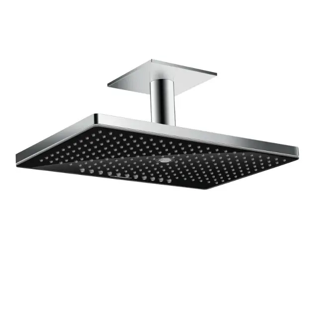 Hansgrohe Rainmaker Select - Douche de tête 460, 3 jets, bras de douche 10 cm, noir/chrome 24006600