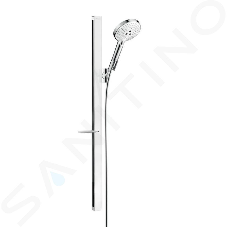 Hansgrohe Raindance Select S - Zestaw prysznicowy 120, 3 strumienie, drążek 900 mm, biały/chrom 27648400