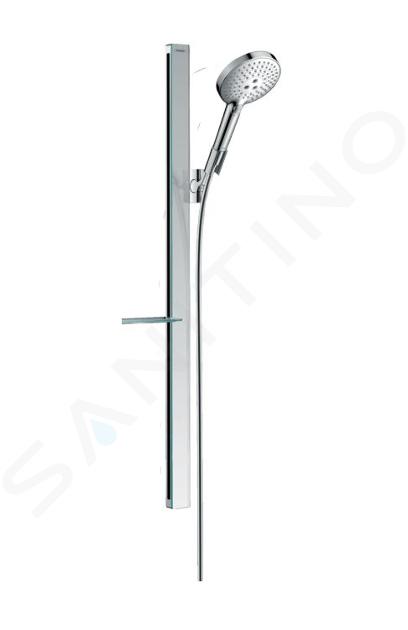 Hansgrohe Raindance Select S - Set de duș 120, 3 jeturi, EcoSmart 9l/min, bară de duș 900 mm, crom 27649000