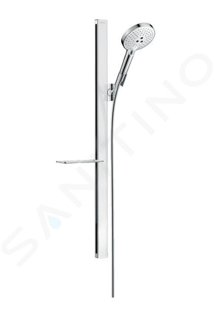 Hansgrohe Raindance Select S - Sprchová souprava 120, 3 proudy, EcoSmart 9 l/min, sprchová tyč 900 mm, bílá/chrom 27649400