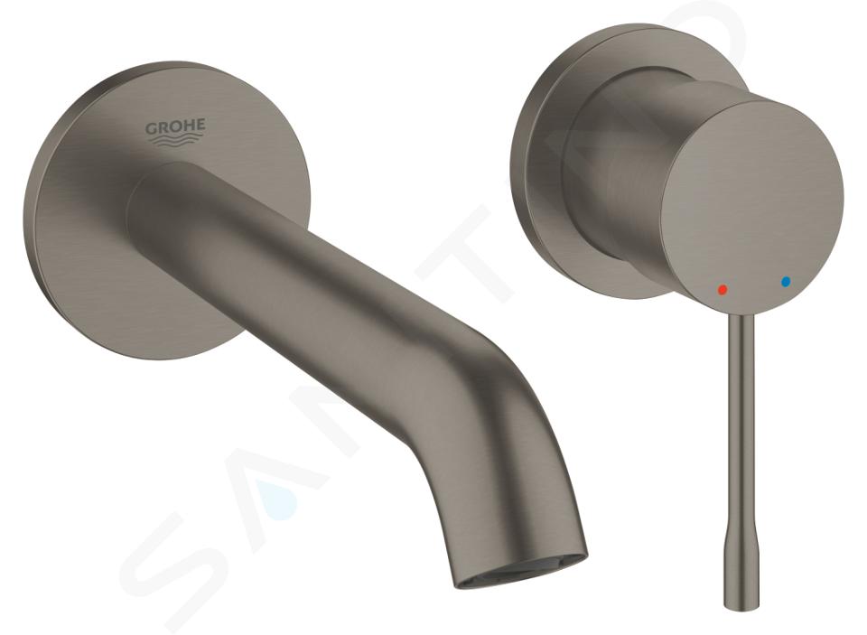 Grohe Essence - Rubinetto M a 2 fori per lavabo, grafite scura spazzolata 19408AL1