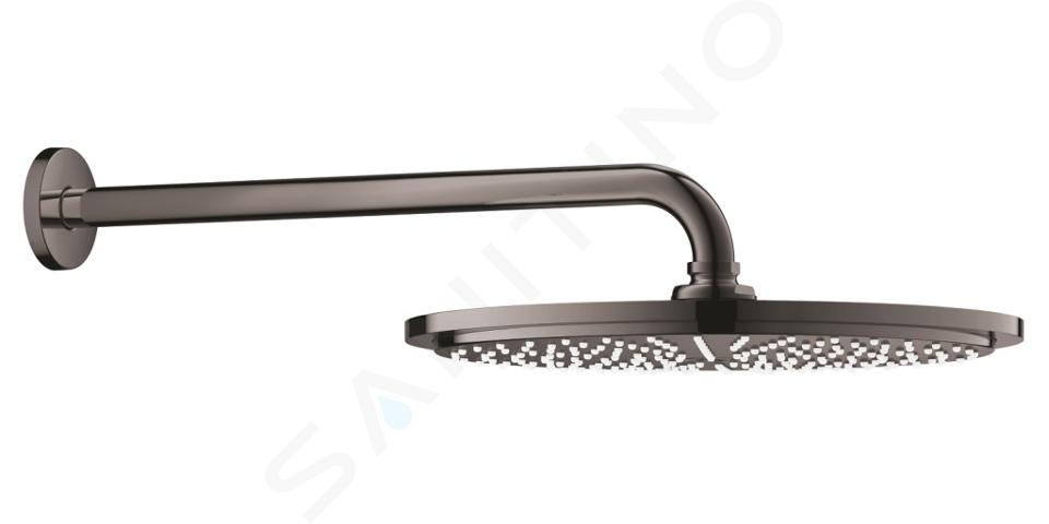 Grohe Rainshower Cosmopolitan - Soffione doccia 310, braccio doccia 38 cm, getto singolo, grafite scura 26066A00