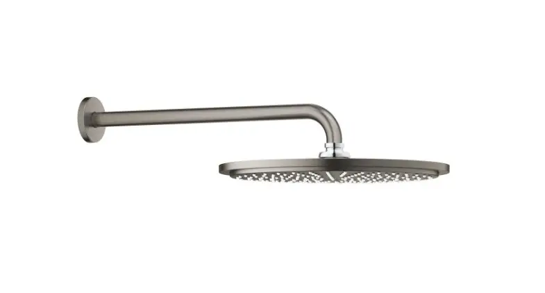 Grohe Rainshower Cosmopolitan - Kopfbrause Cosmopolitan 310, Ausladung 38 cm, 1 Strahl, Hard Graphite gebürstet 26066AL0