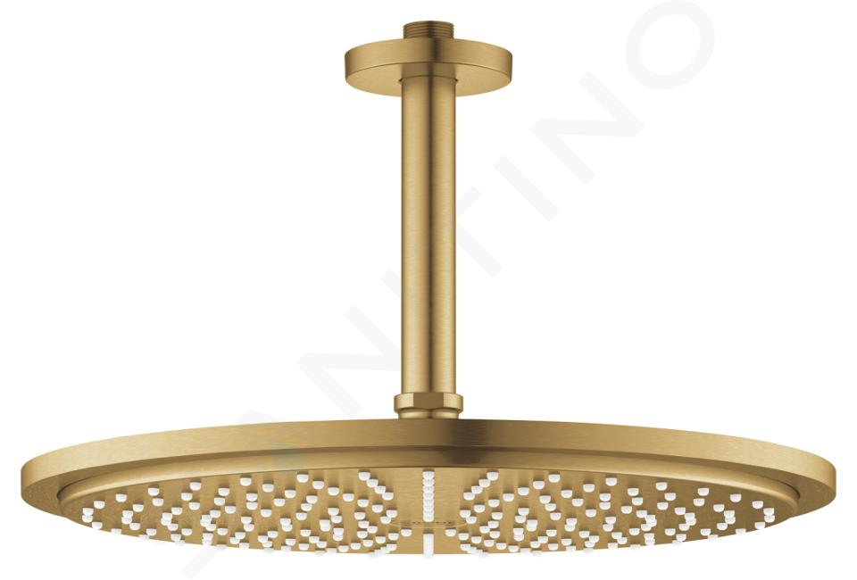 Grohe Rainshower Cosmopolitan - Rociador de ducha 310, brazo de ducha 142 mm, 1 chorro, Cool Sunrise cepillado 26067GN0