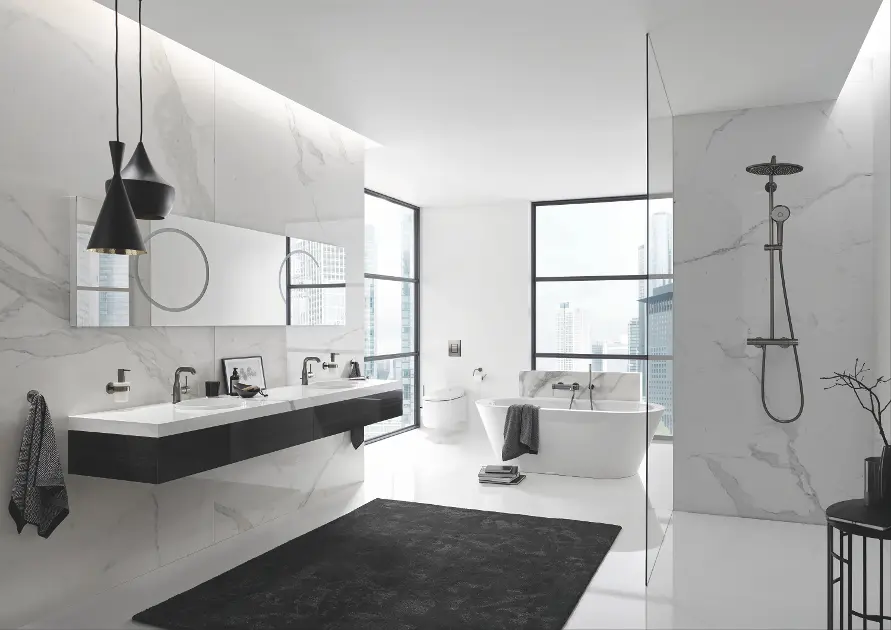 Sistema de ducha Grohe Euphoria System 310 mm color Grafito Cepillado