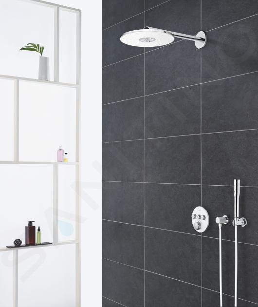 Grohe Rainshower SmartActive - Conjunto de alcachofa de ducha 130 9,5  l/min, 3 chorros, soporte y manguera, cromo 26580000