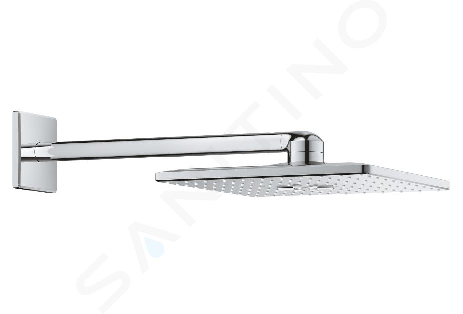 Grohe Rainshower SmartActive Cube - Soffione doccia a pioggia 310 con braccio di erogazione 430 mm, 2 getti, cromato 26479000