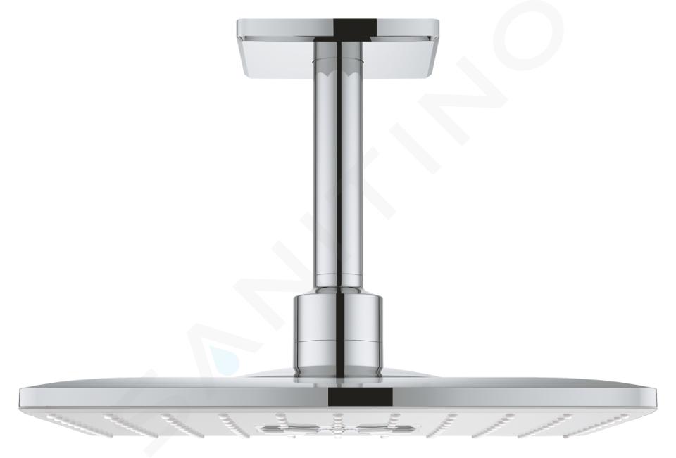 Grohe Rainshower SmartActive Cube - Prysznic górny  310, ramię prysznicowe 142 mm, 2 strumienie,  księżycowy biały 26481LS0