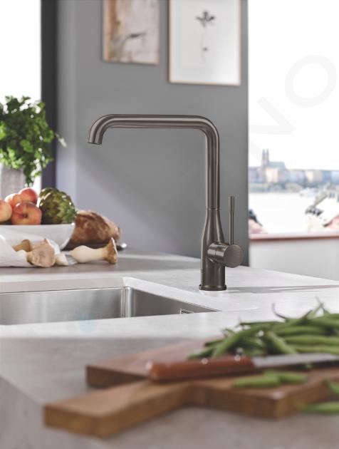 Mitigeur de cuisine GROHE Essence New hard graphite brossé 30269