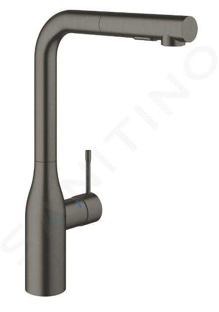 Grohe Essence - Grifo de fregadero, grafito oscuro cepillado 30270AL0