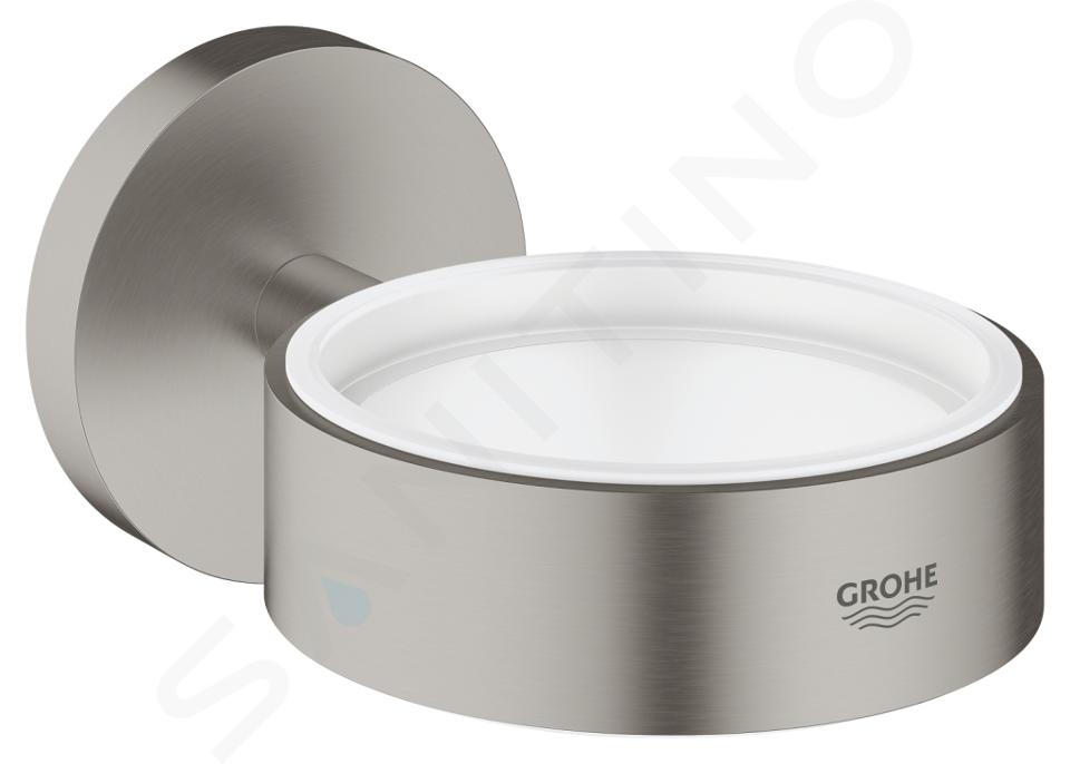 Grohe Essentials - Soporte vaso/Dispensador de jabón, supersteel 40369DC1