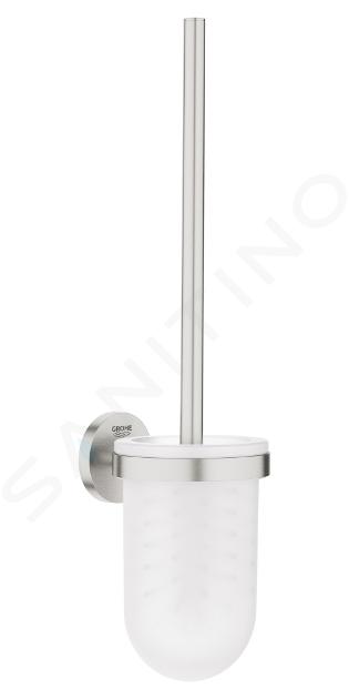 Grohe Essentials - Escobilla con soporte para inodoro, supersteel 40374DC1