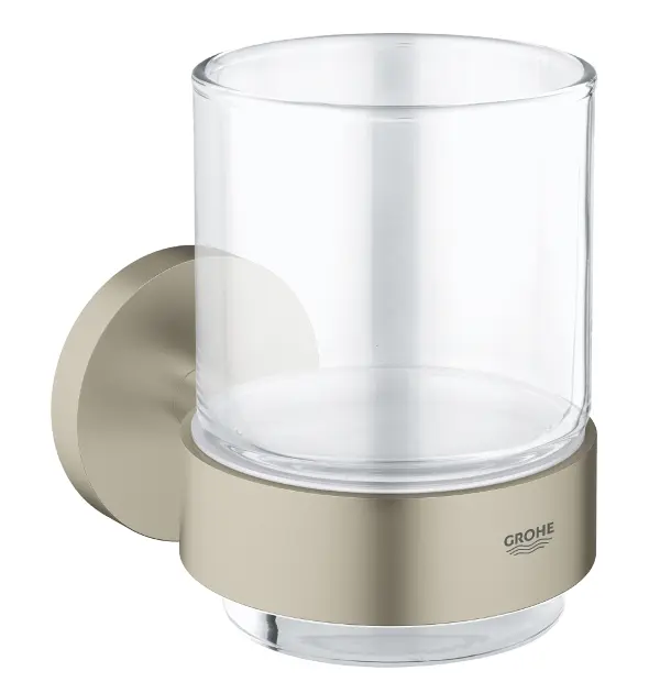 Grohe Essentials - Glas met houder, geborsteld nikkel 40447EN1