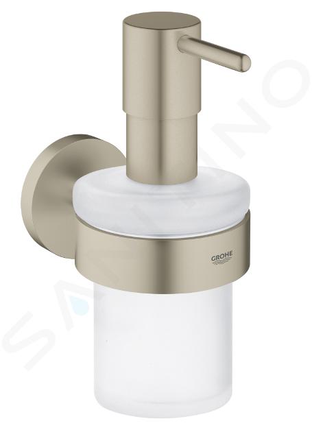 Grohe Essentials - Dispenser di sapone liquido con supporto, nichel spazzolato 40448EN1