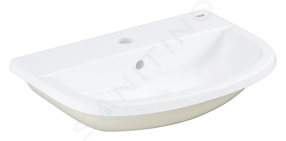 Grohe Bau Ceramic - Lavabo à encastrer 560x400, avec un trou pour mitigeur, blanc alpin 39422000