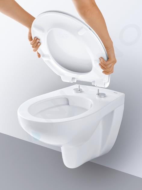 Grohe Euro Ceramic - Conjunto de inodoro completo, cisterna y asiento  softclose, rimless, Triple Vortex, PureGuard, blanco alpino 3946200H