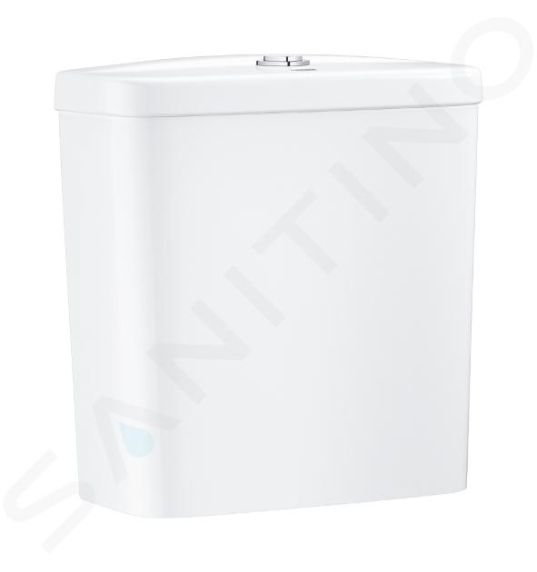 Grohe Bau Ceramic - Cassetta WC combi, 34x15 cm, approvvigionamento idrico inferiore, bianco alpino 39436000