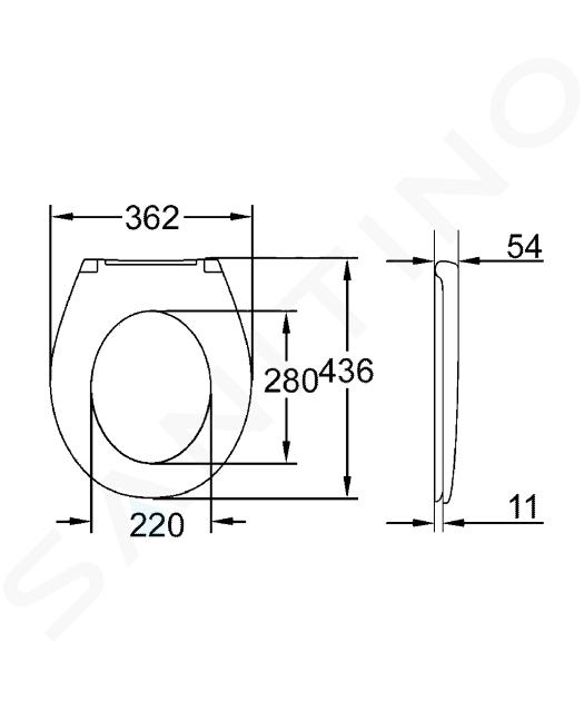 Grohe Cube Ceramic - abattant WC avec système SoftClose, duroplast