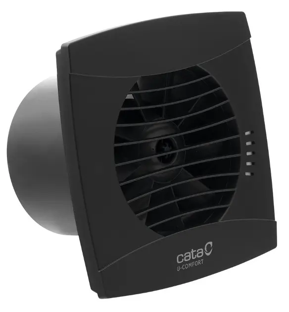 Sapho Cata UC - Ventilatore assiale UC-12, 12W, condotto da 120 mm, nero 01356000