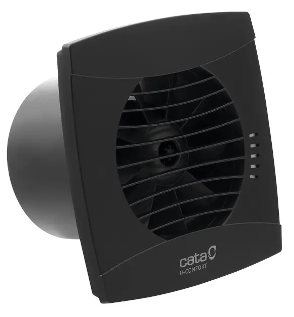 Levně Sapho Cata UC - Axiální ventilátor UC-12, 12W, potrubí 120 mm, černá 01356000