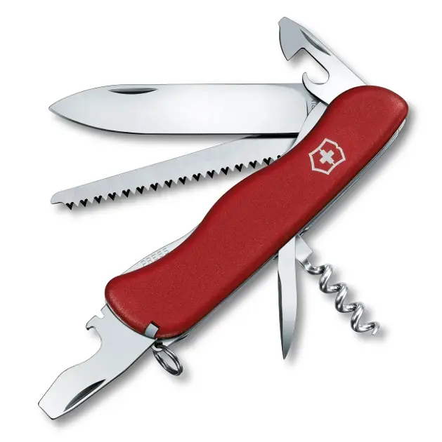 VICTORINOX - Grand couteau de poche, 12 fonctions, rouge 0.8363
