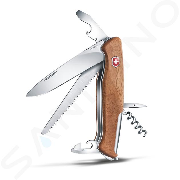 VICTORINOX - Duży scyzoryk, 10 funkcji, kolor drewna 0.9561.63