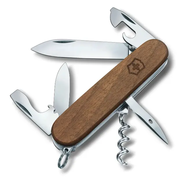 VICTORINOX - Stredný vreckový nôž, 10 funkcií, drevo 1.3601.63