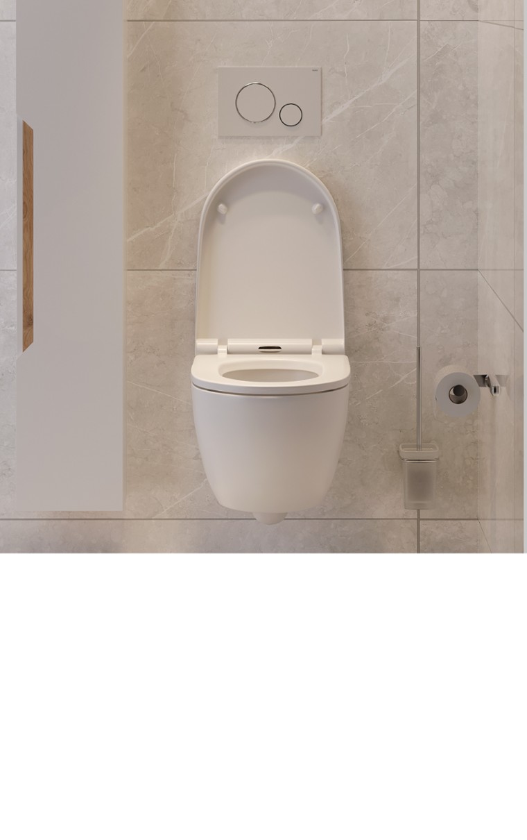 kielle Oudee - WC suspendu avec abattant SoftClose, Vortex Rimless, blanc 30102004