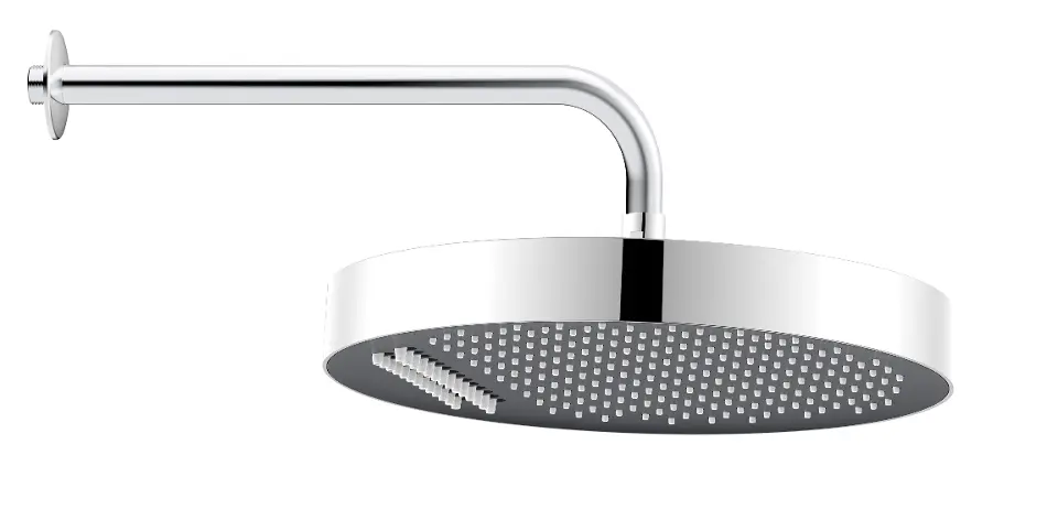 kielle Oudee - Pălărie de duș 320, braț de duș 350 mm, crom/negru 20102SE101