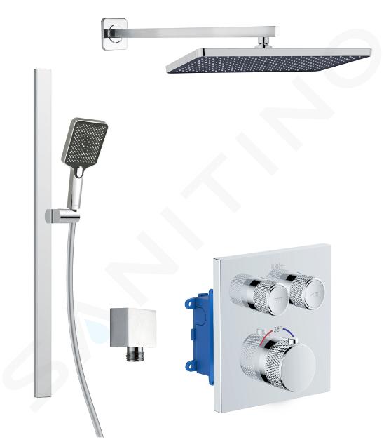 kielle Arkas I - Thermostatische inbouwkraan, voor 2 functies, met accessoires en huis, chroom 20611SPT30