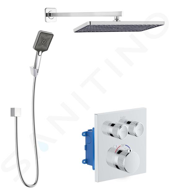 kielle Arkas I - Thermostatische inbouwkraan, voor 2 functies, met accessoires en huis, chroom 20611SPT40