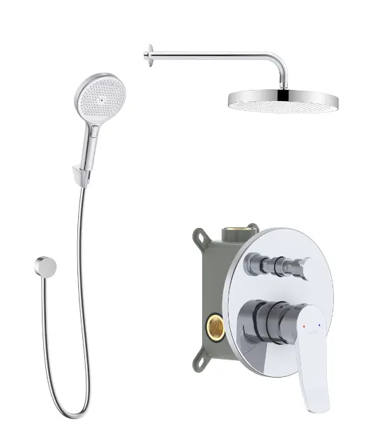 kielle Nefia - Rejtett csaptelep 2 készülékhez, tartozékokkal és testtel, króm 20627SP10