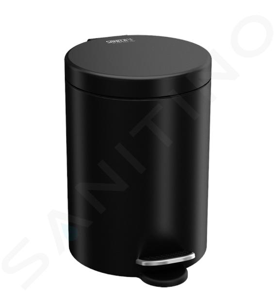 Sanela - Poubelle 15 l, noir mat SLZN 15V