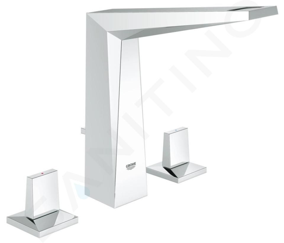 Grohe Allure Brilliant - Grifo de 3 orificios para lavabo, cromo 20344000