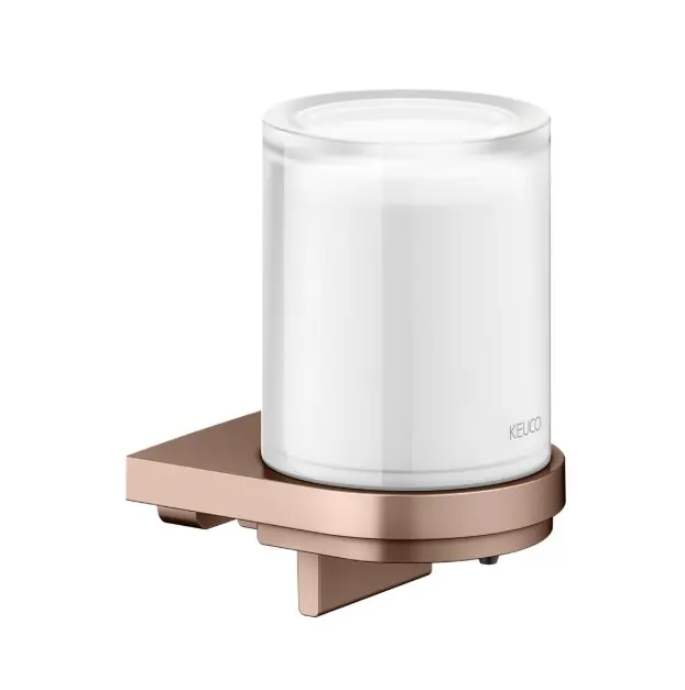 Keuco Collection Moll - Distributeur de savon avec support, verre dépoli/or rouge brossé 12752299000