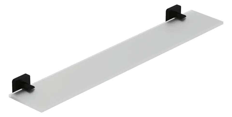 Kludi Vela S - Poliță, lungime 60 cm, sticlă/negru mat 2597339