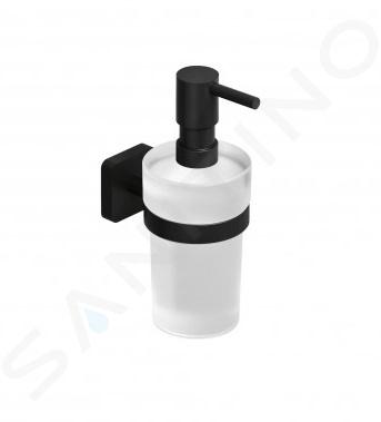Kludi Vela S - Dozator de săpun cu suport, sticlă/negru mat 2597639