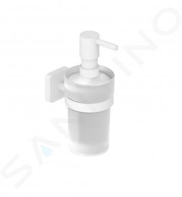 Kludi Vela S - Dozator de săpun cu suport, sticlă/alb mat 2597653