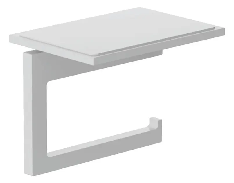 Kludi Vela C - Suport pentru hârtie igienică cu poliță, alb mat 3197153