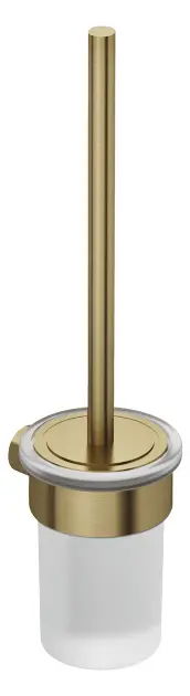 Kludi Vela R - Perie de WC cu suport, montare pe perete, sticlă/auriu periat 58974N0
