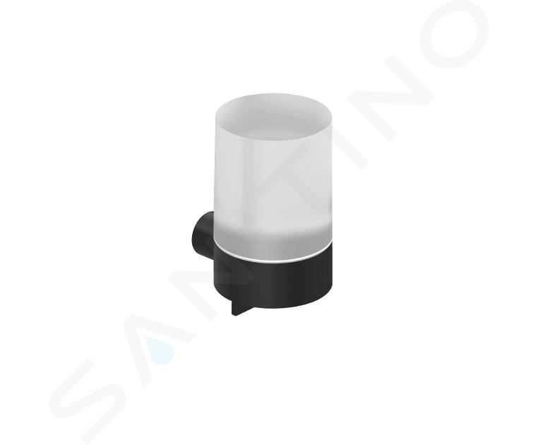Kludi Vela R - Dozator de săpun cu suport, sticlă/negru mat 5897639