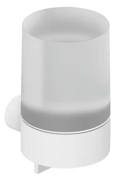 Kludi Vela R - Dozator de săpun cu suport, sticlă/alb mat 5897653