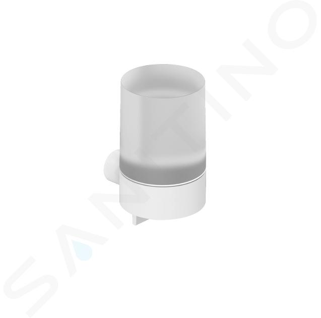 Kludi Vela R - Dozator de săpun cu suport, sticlă/alb mat 5897653