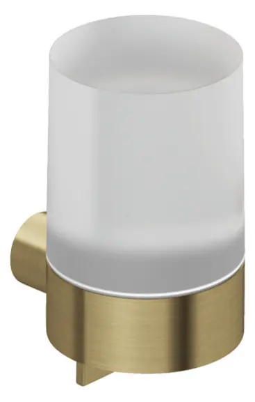 Kludi Vela R - Dozator de săpun cu suport, sticlă/auriu periat 58976N0