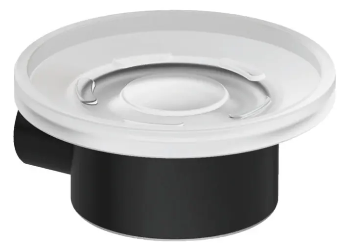 Kludi Vela R - Savonieră cu suport, sticlă/negru mat 5898539