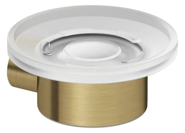 Kludi Vela R - Savonieră cu suport, sticlă/auriu periat 58985N0